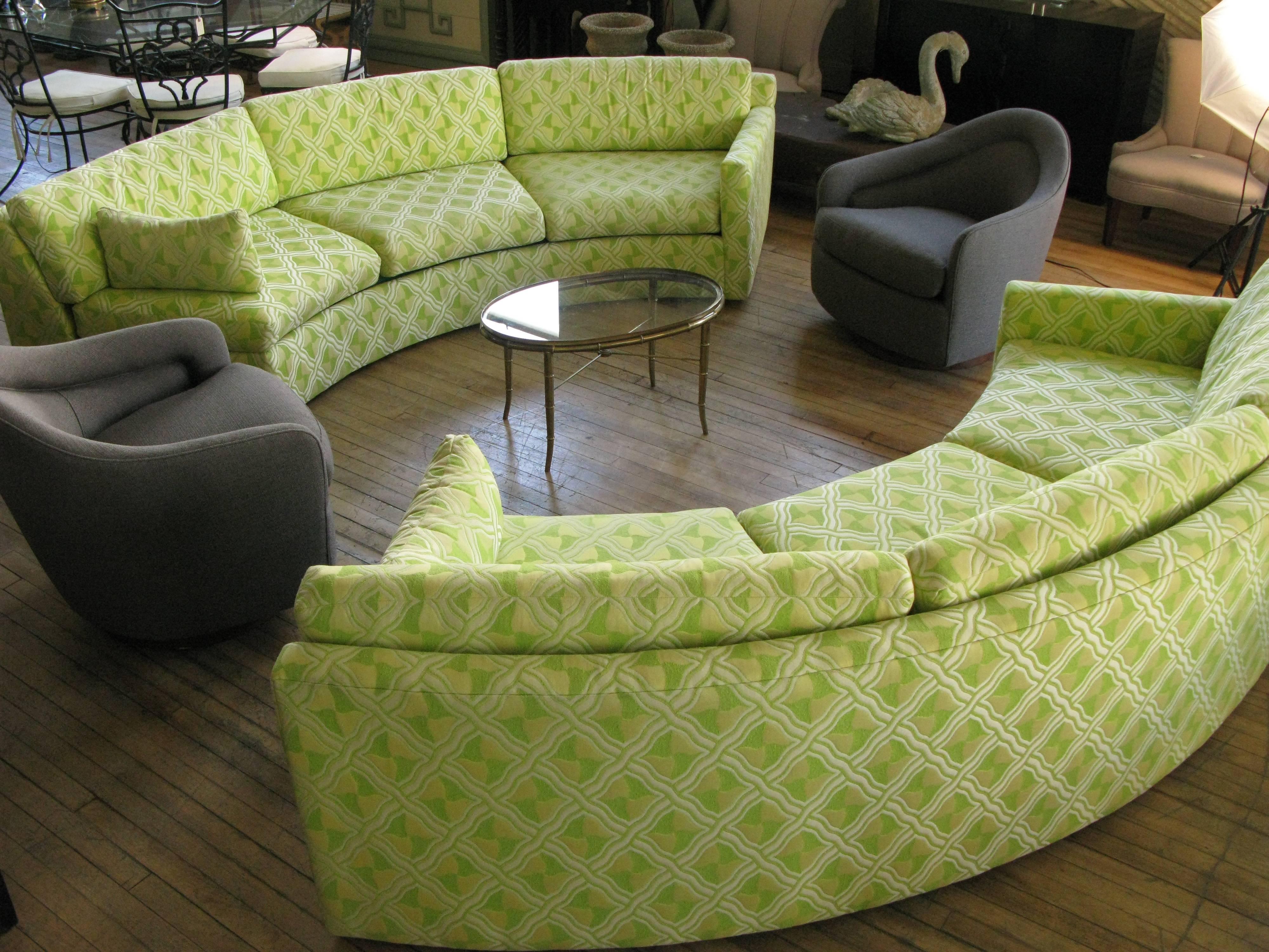 70s curved sofa