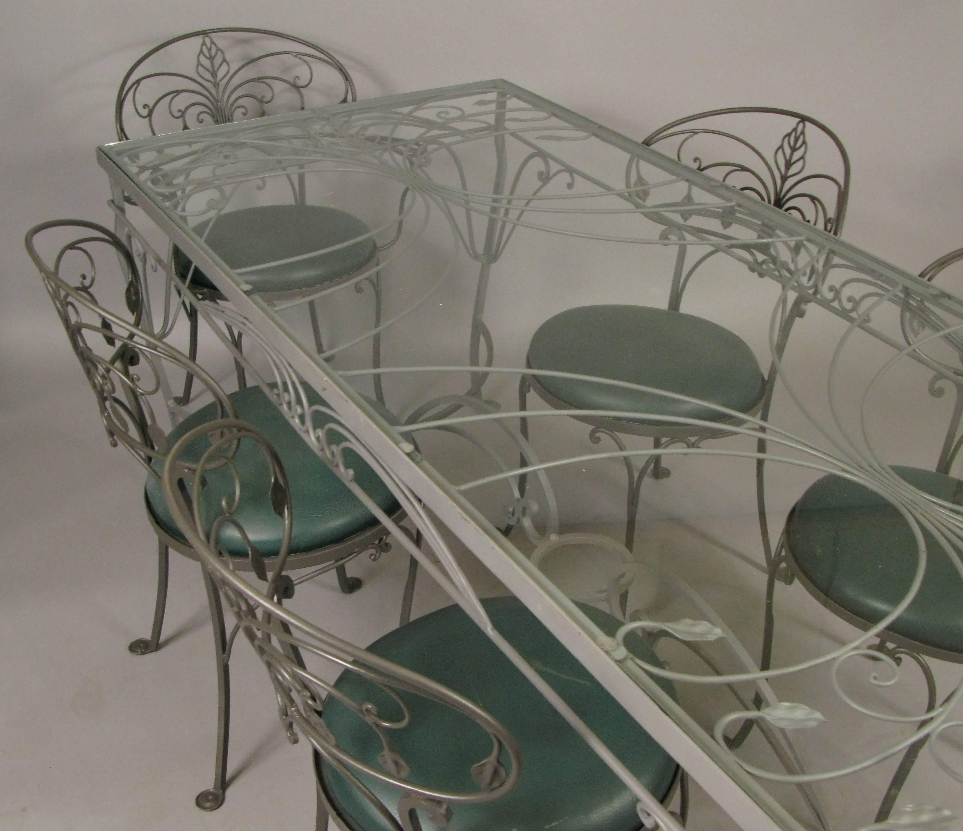 American Vintage 1950s Garden Dining Set by Salterini