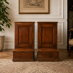 Chestnut Wood Prie Dieu Prayer Kneeler Cabinet, 1940s–1950s
