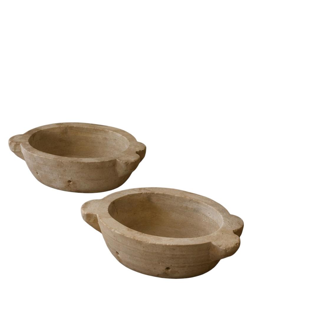 Antique Italian Hand-Carved Marble Basins, Early 20th Century