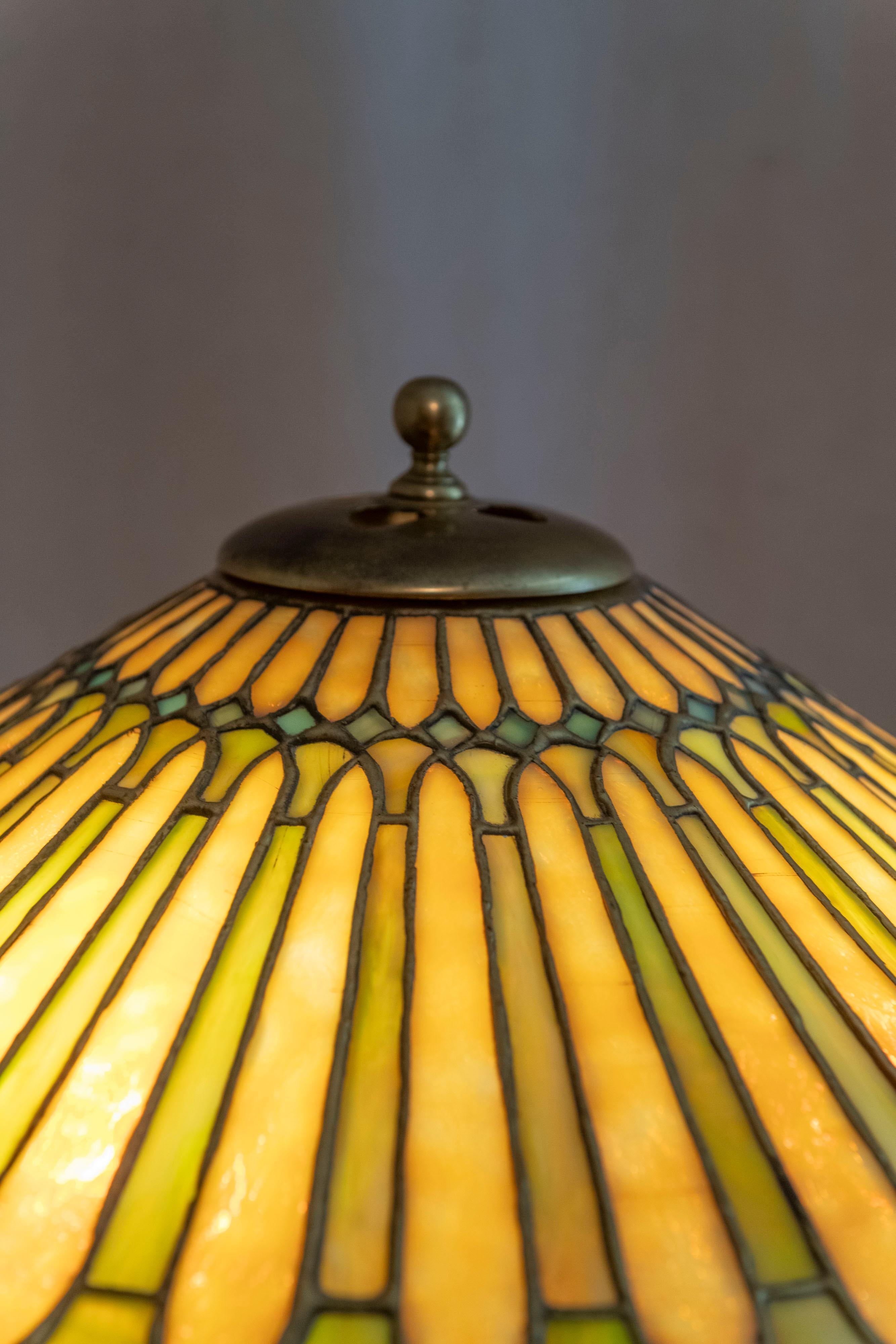 American Leaded Glass Lamp,  