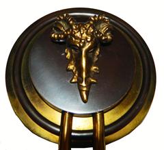 Pair of Exceptional Ram's Head Maison Charles Sconces