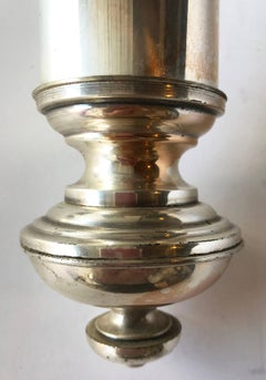 Paire d'appliques en laiton argenté de la Maison Lancel