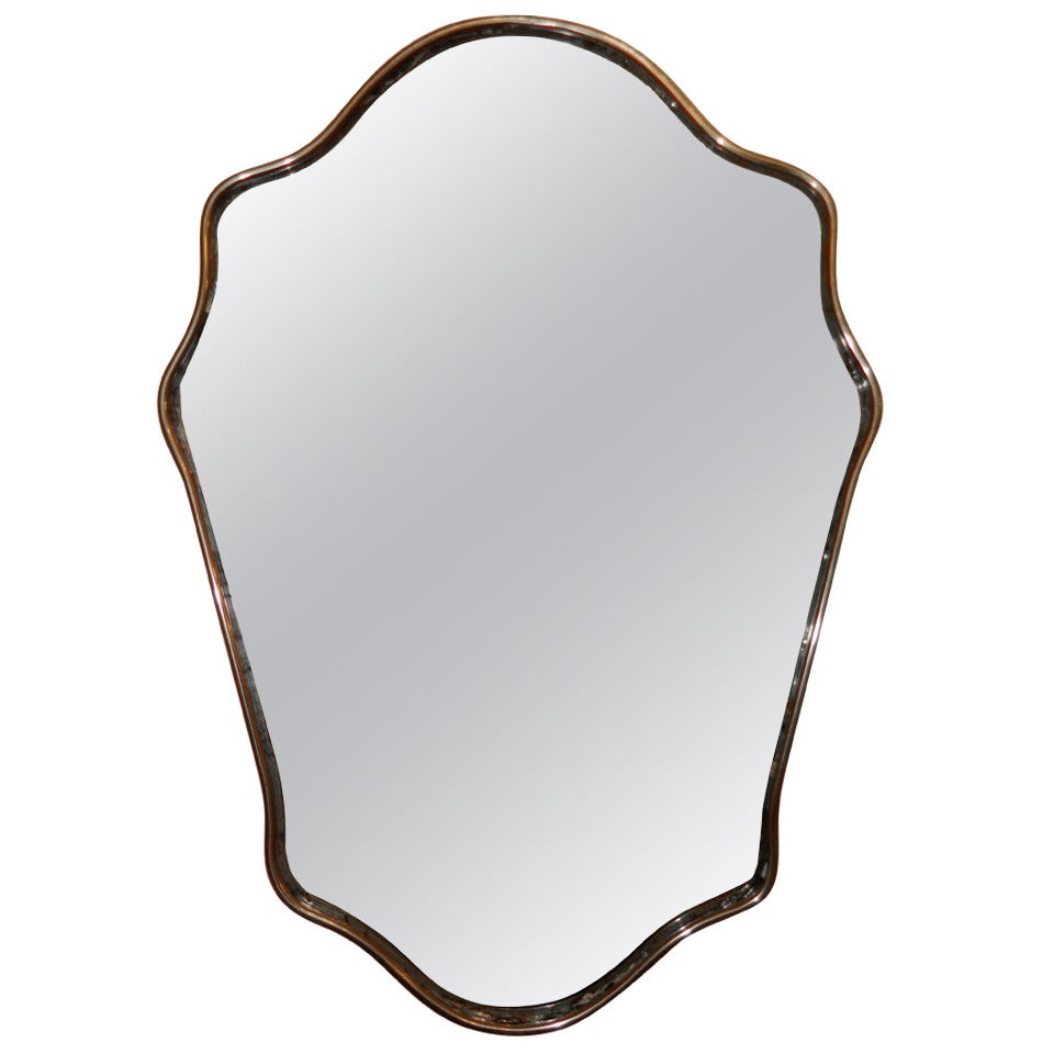 Old Italian Shield Mirror