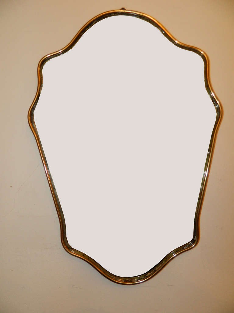 Italian mirror, circa 1920s. Original mirror (light pitted).