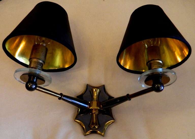 Mid-Century Modern Pair of French Sconces by Maison Jansen