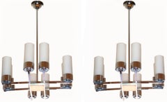 Ein Paar Jacques Adnet-Kronleuchter