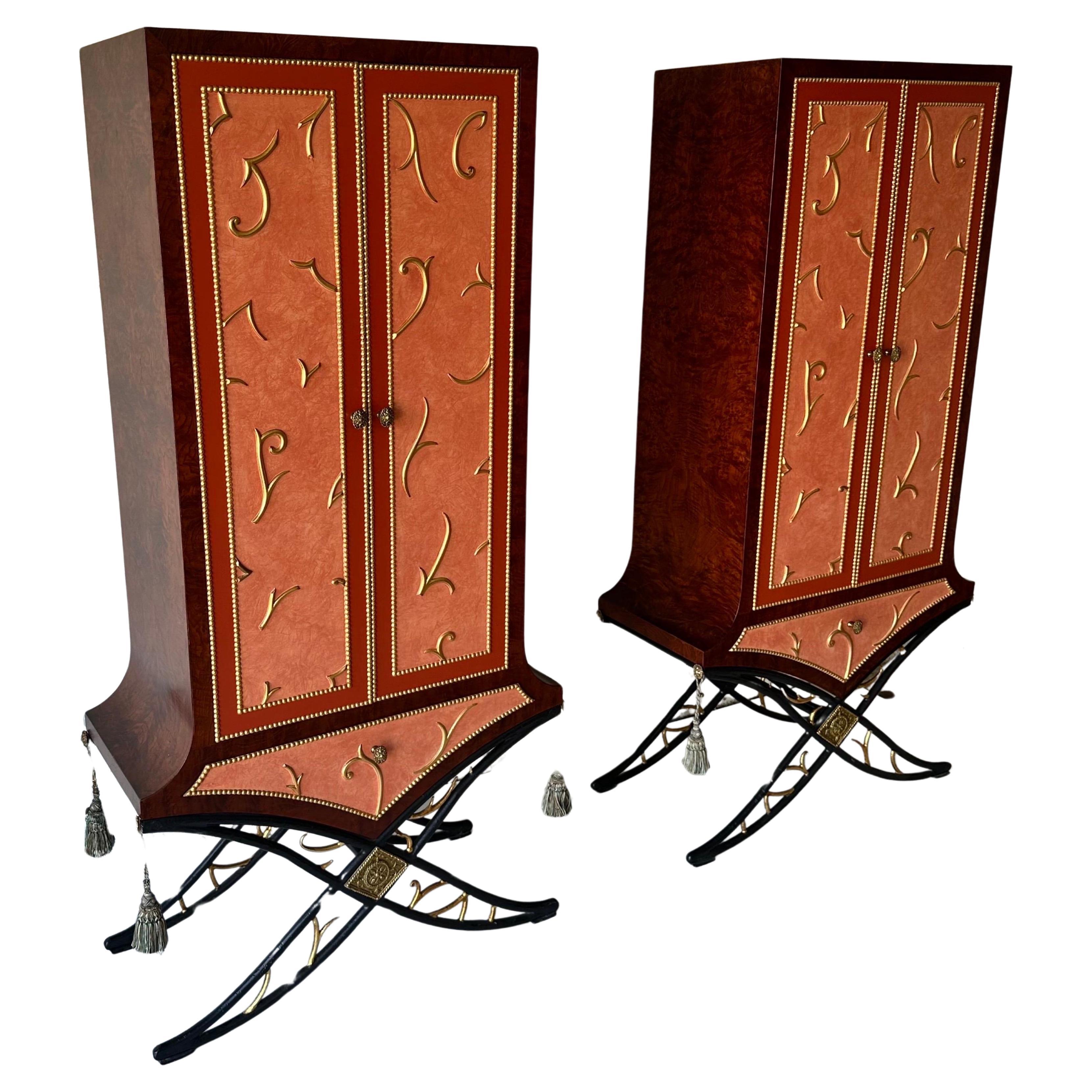 Pair of Garouste and Bonetti Style Cabinets 
