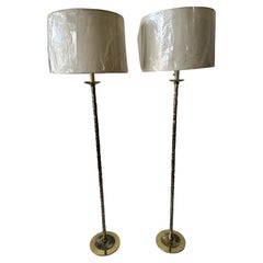 Pair Of Bronze Maison Bagues ‘Palm Tree’ Floor Lamp circa 1950’s