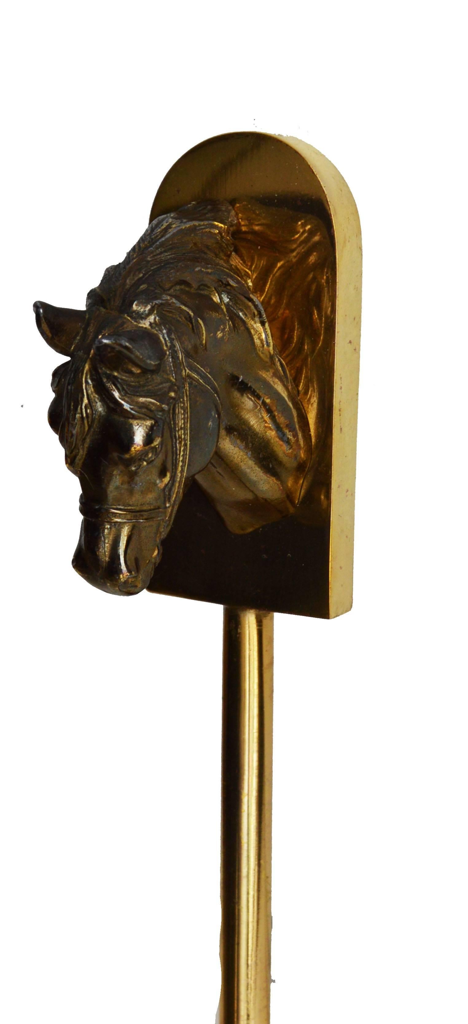 Mid-Century Modern Pair of French Horse Head Sconces by Emile Guillemard
