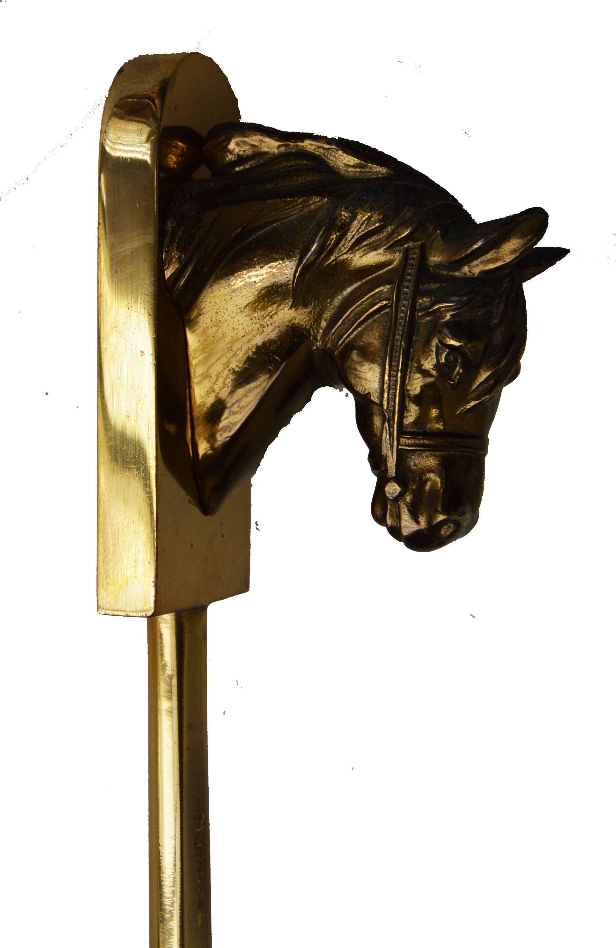 Pair of French Horse Head Sconces by Emile Guillemard In Excellent Condition In Miami, FL