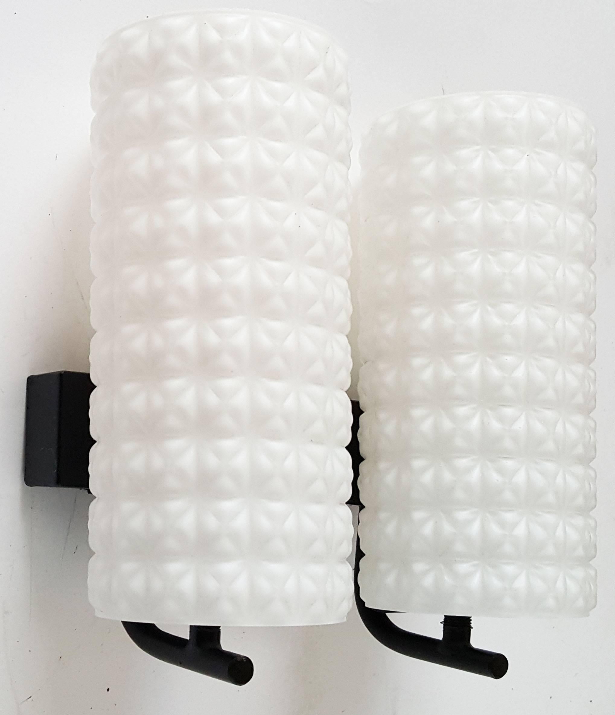 Modernist French Pair of Sconces In Excellent Condition For Sale In Miami, FL