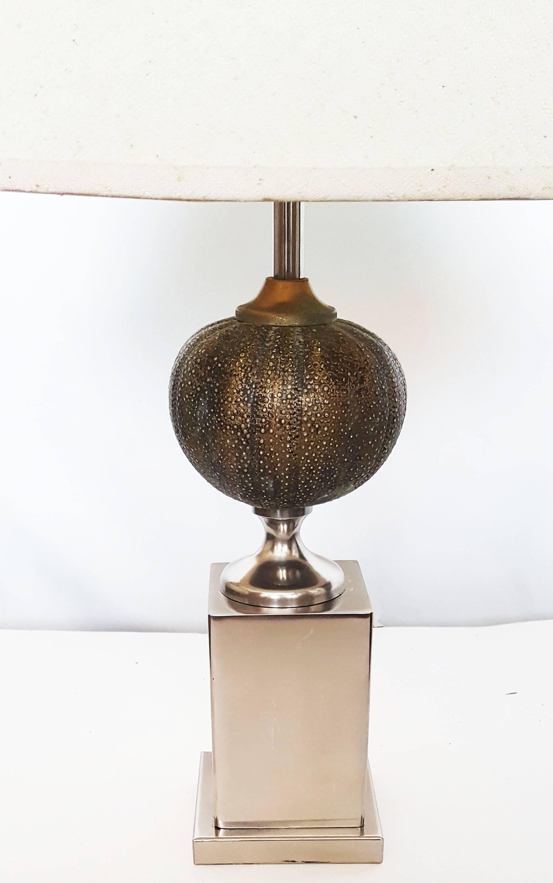 French Pair of Urchins Tables Lamp