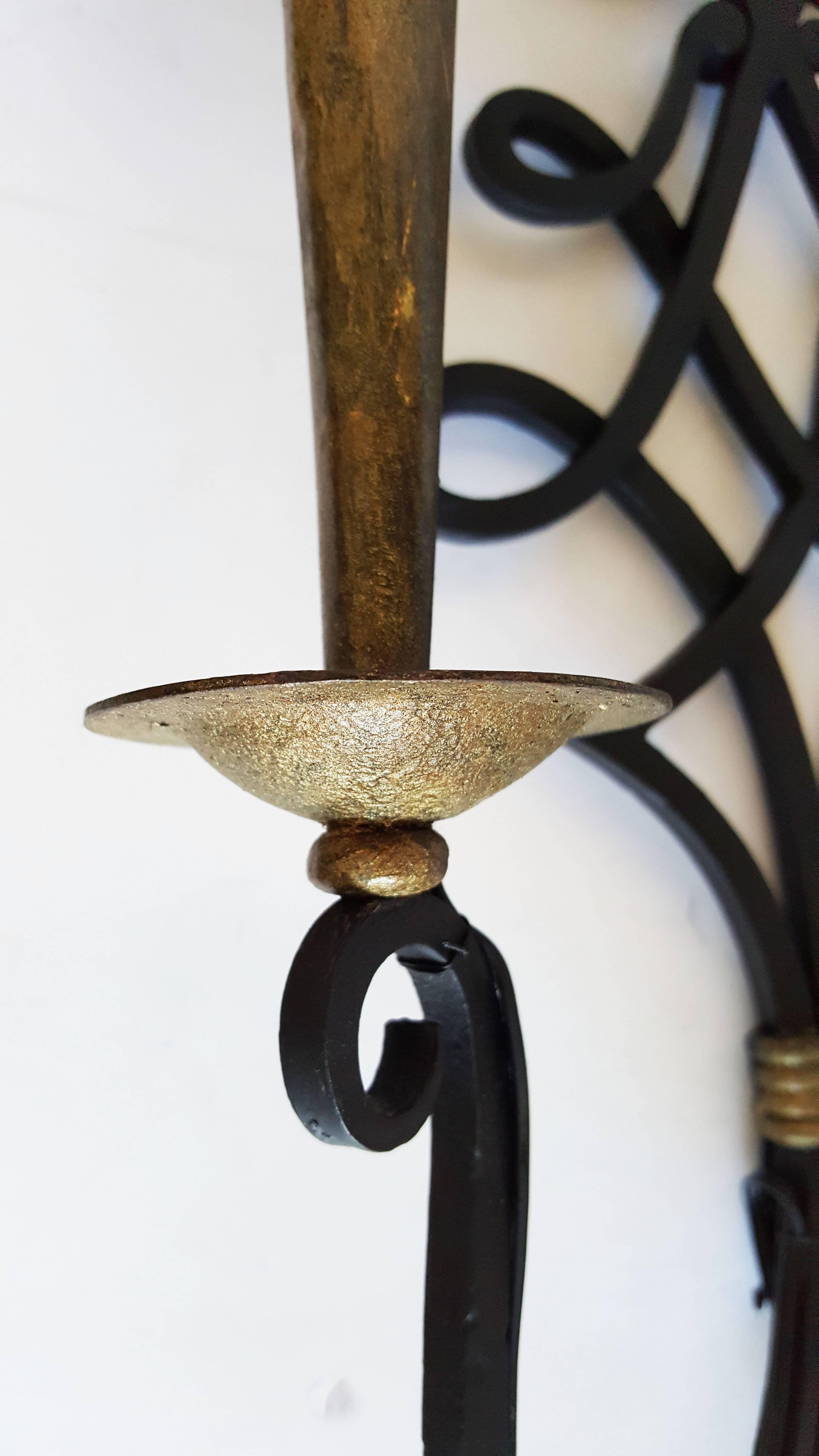 Mid-20th Century Raymond Subes Style French Sconces
