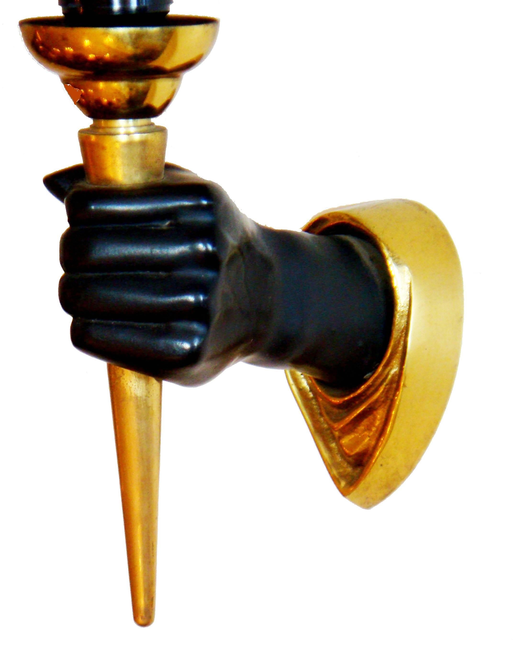 French Andre Arbus Pair of Sconces