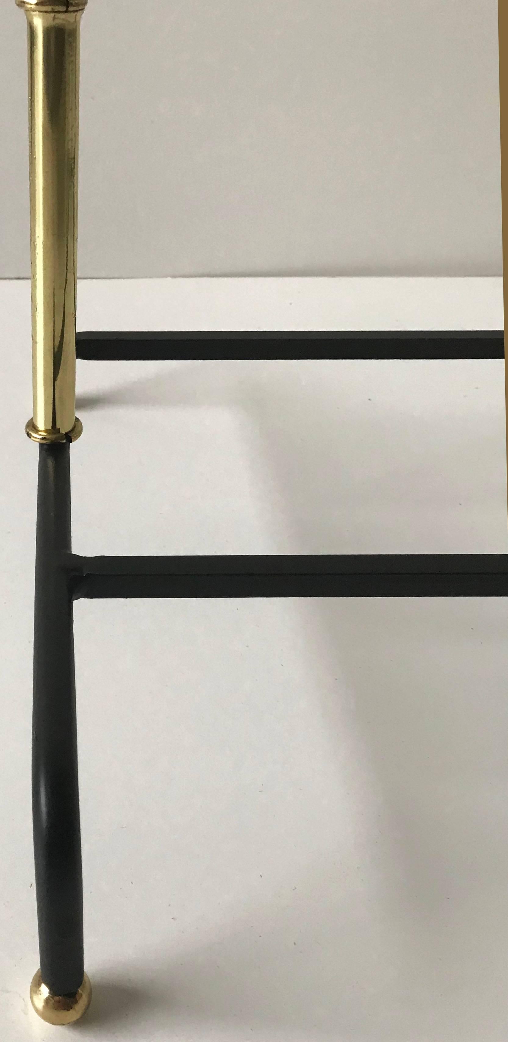 Mid-20th Century Jacques Adnet Brass & Leather Valet Mid-Century Modern France 1950