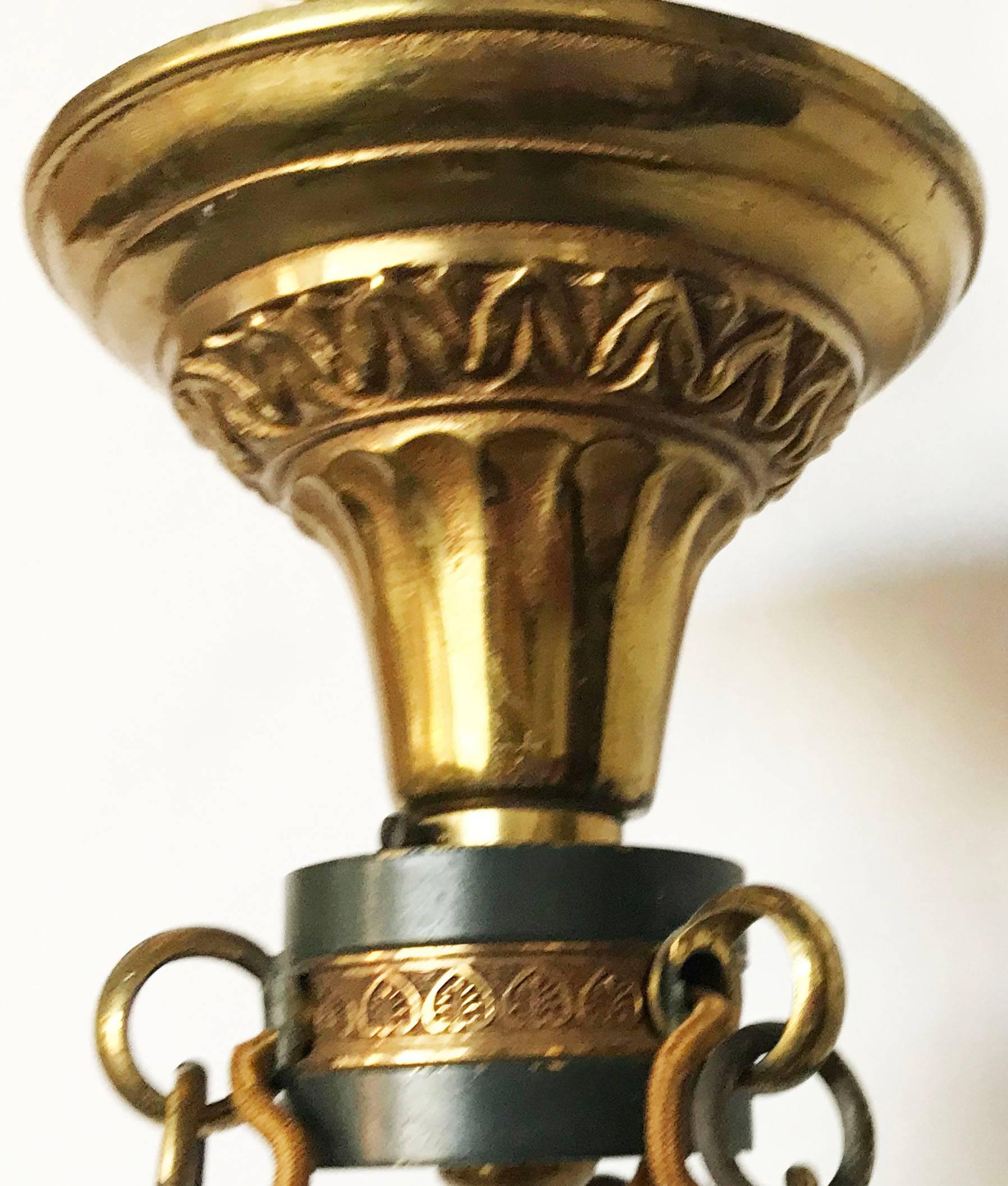 Stile impero Primo lampadario francese in stile impero, sei luci in vendita