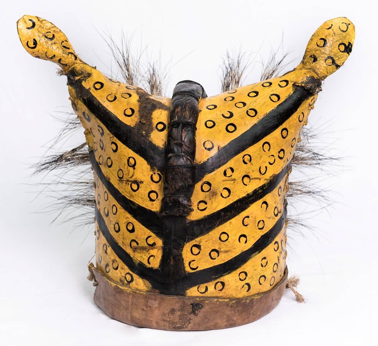 Leather Jaguar Ceremonial Masks from Zitlala Guerrero, Mexico For Sale 1
