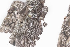 19th Century Silver Ceremonial Masks from Guerrero Mexico