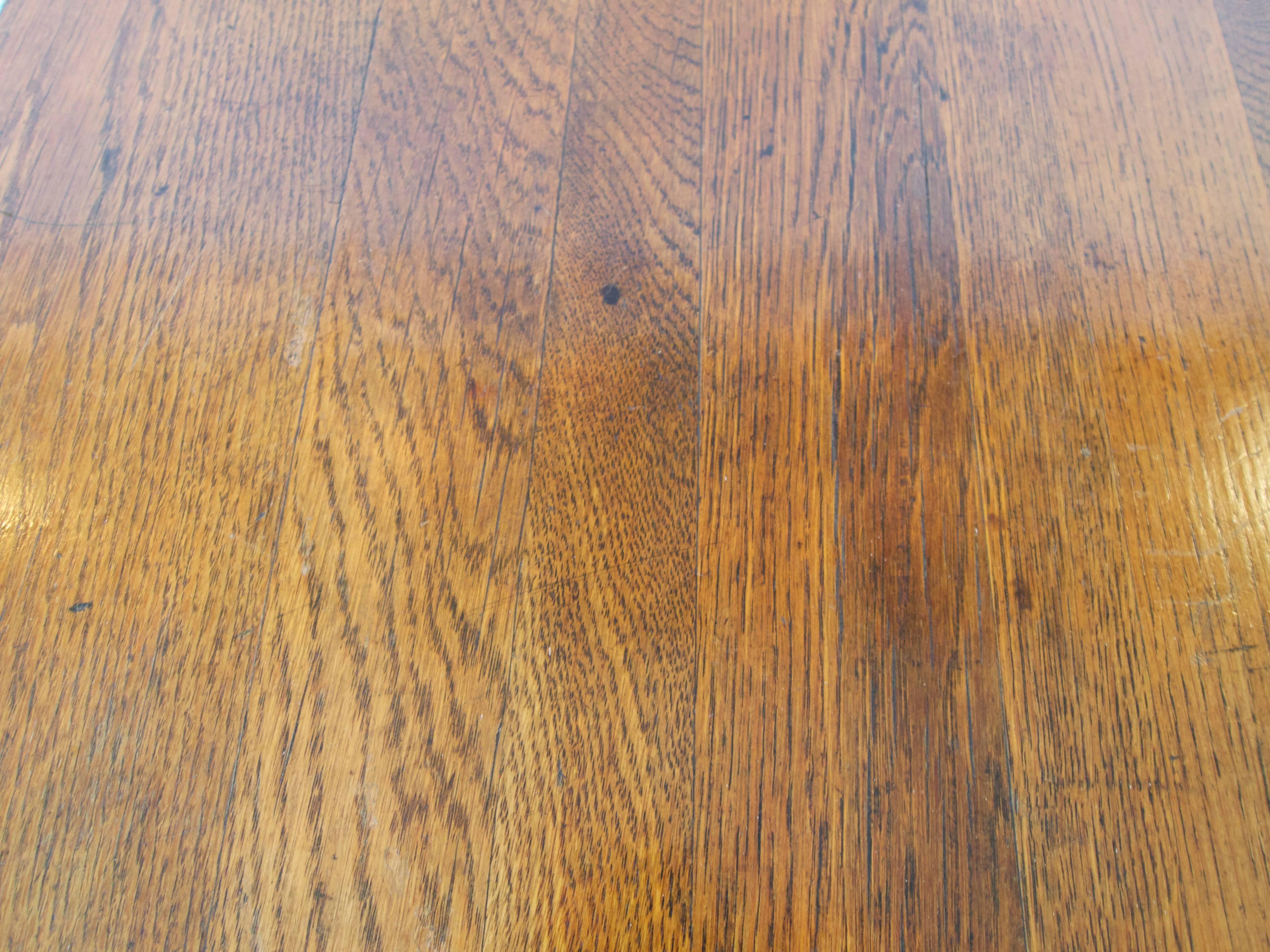 Iron French Oak Top Bistro Table