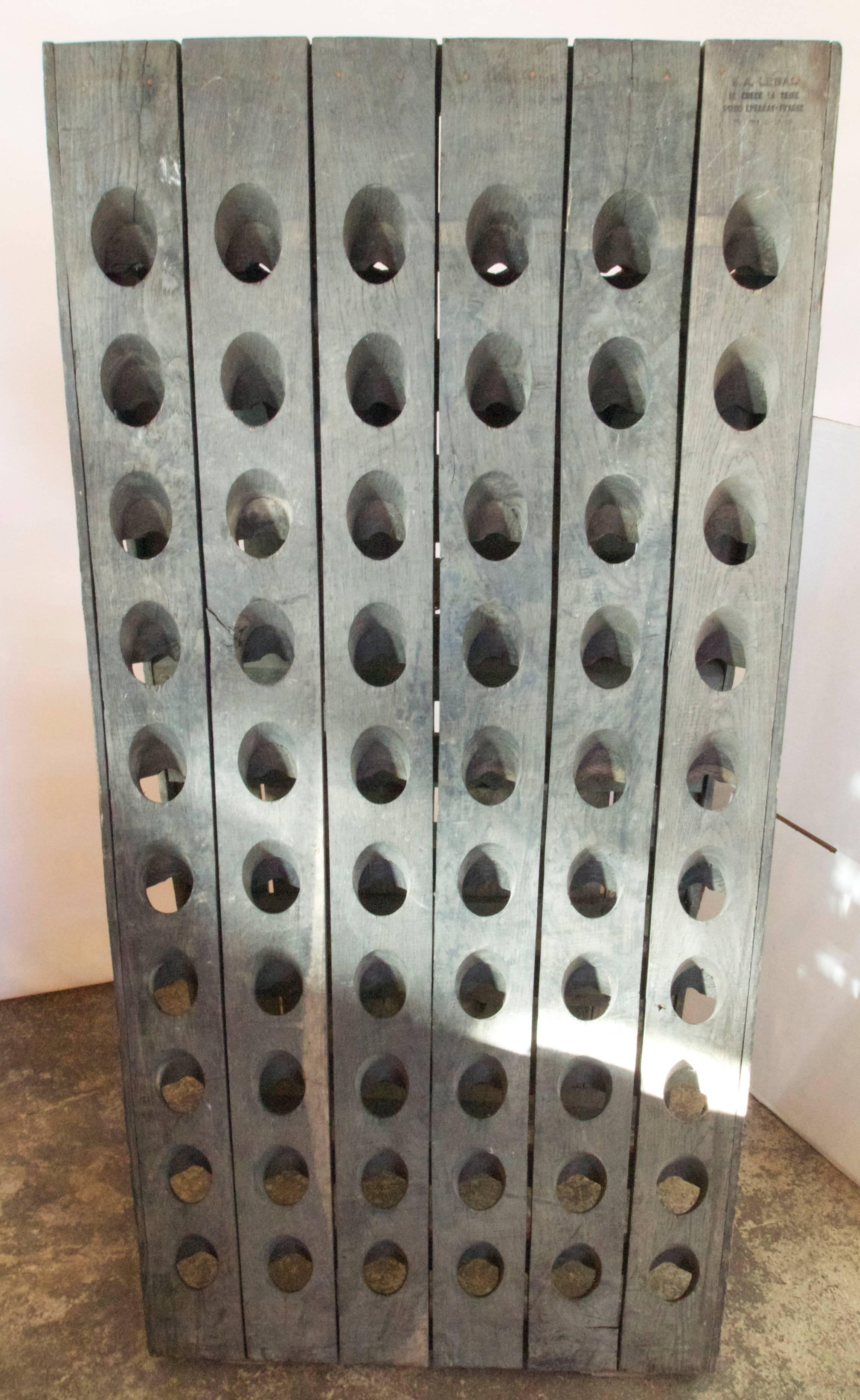 French Oak Champagne Riddling Rack In Good Condition In San Francisco, CA