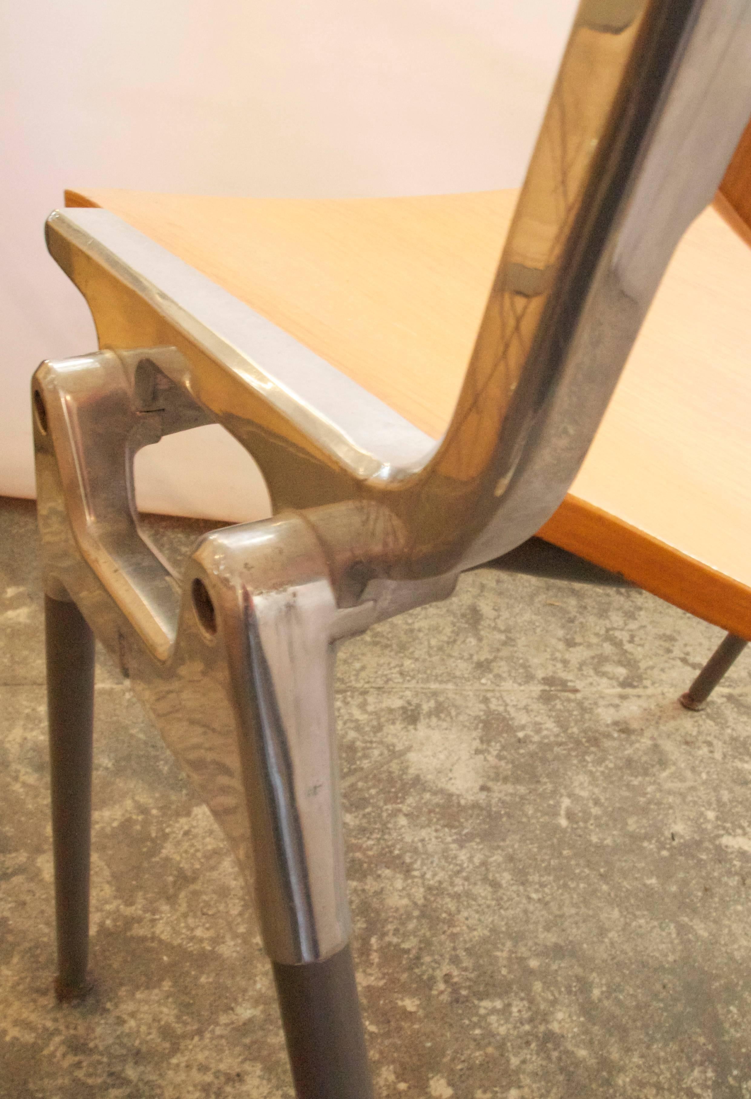 Mid-20th Century Set of Four Mid-Century Chairs by Giancarlo Piretti for Castelli