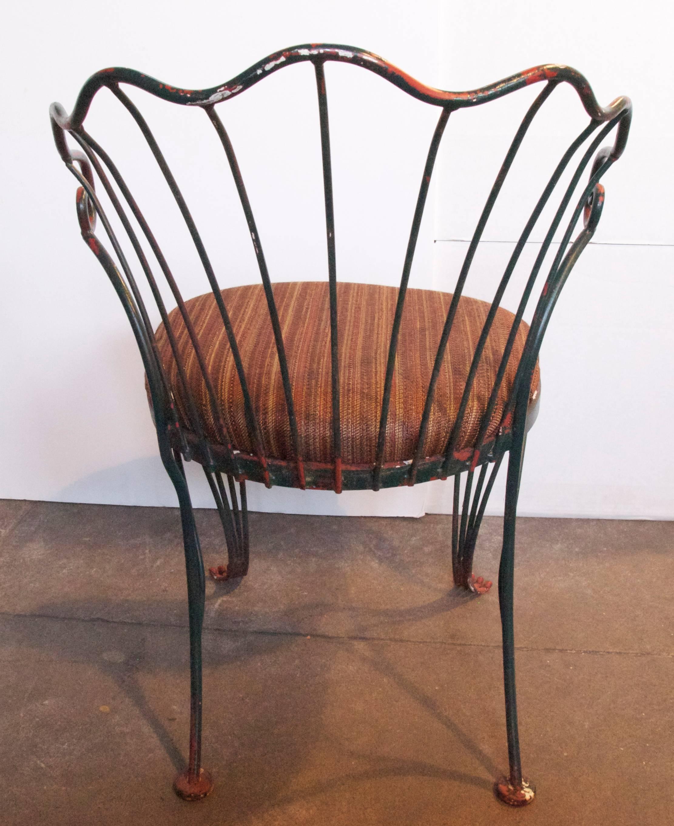 American Set of Four Hollywood Regency Garden Chairs