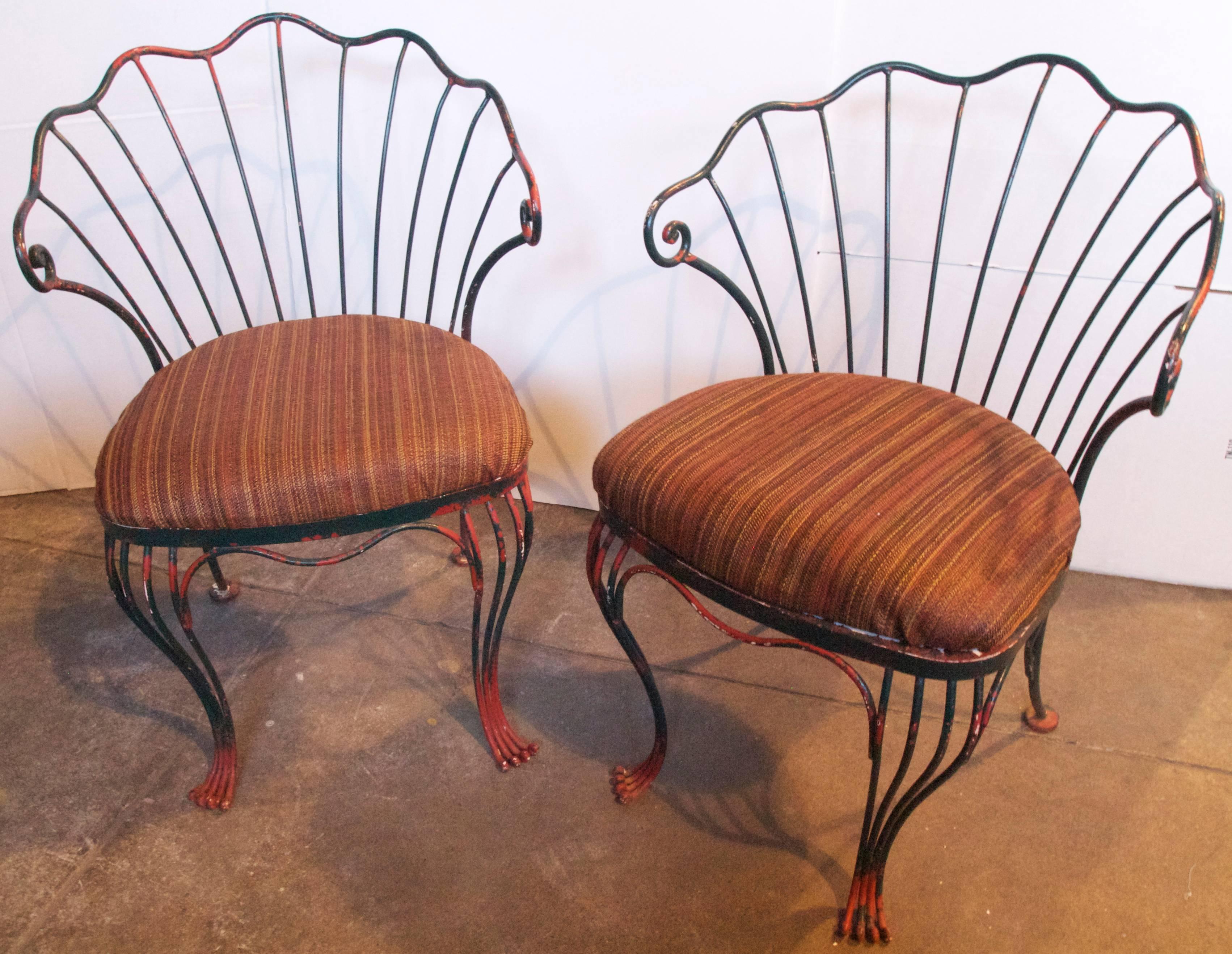 Set of Four Hollywood Regency Garden Chairs 4