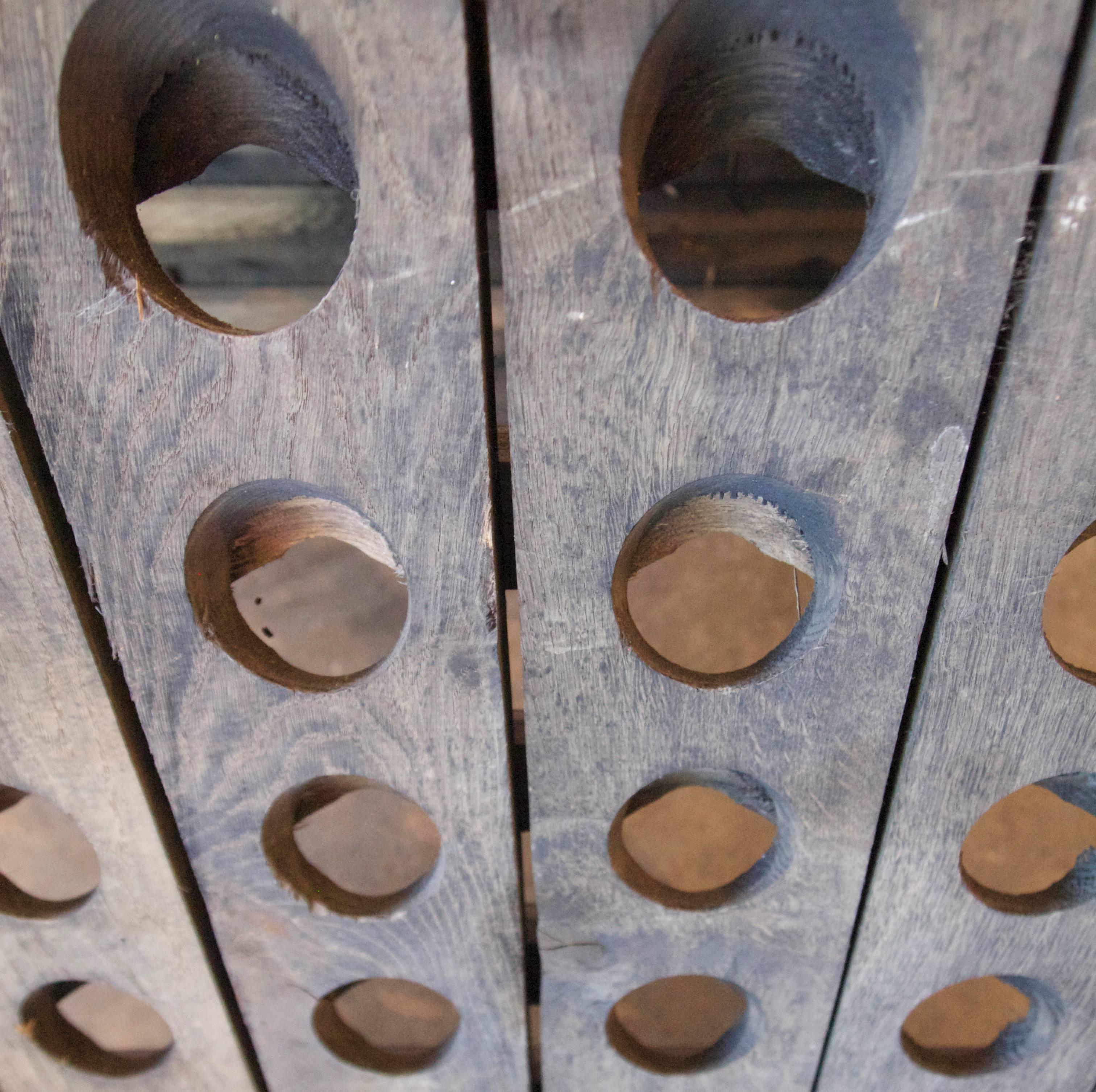 French Champagne Oak Riddling Rack 4