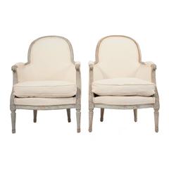 Pair of Gustavian Bergeres Chairs