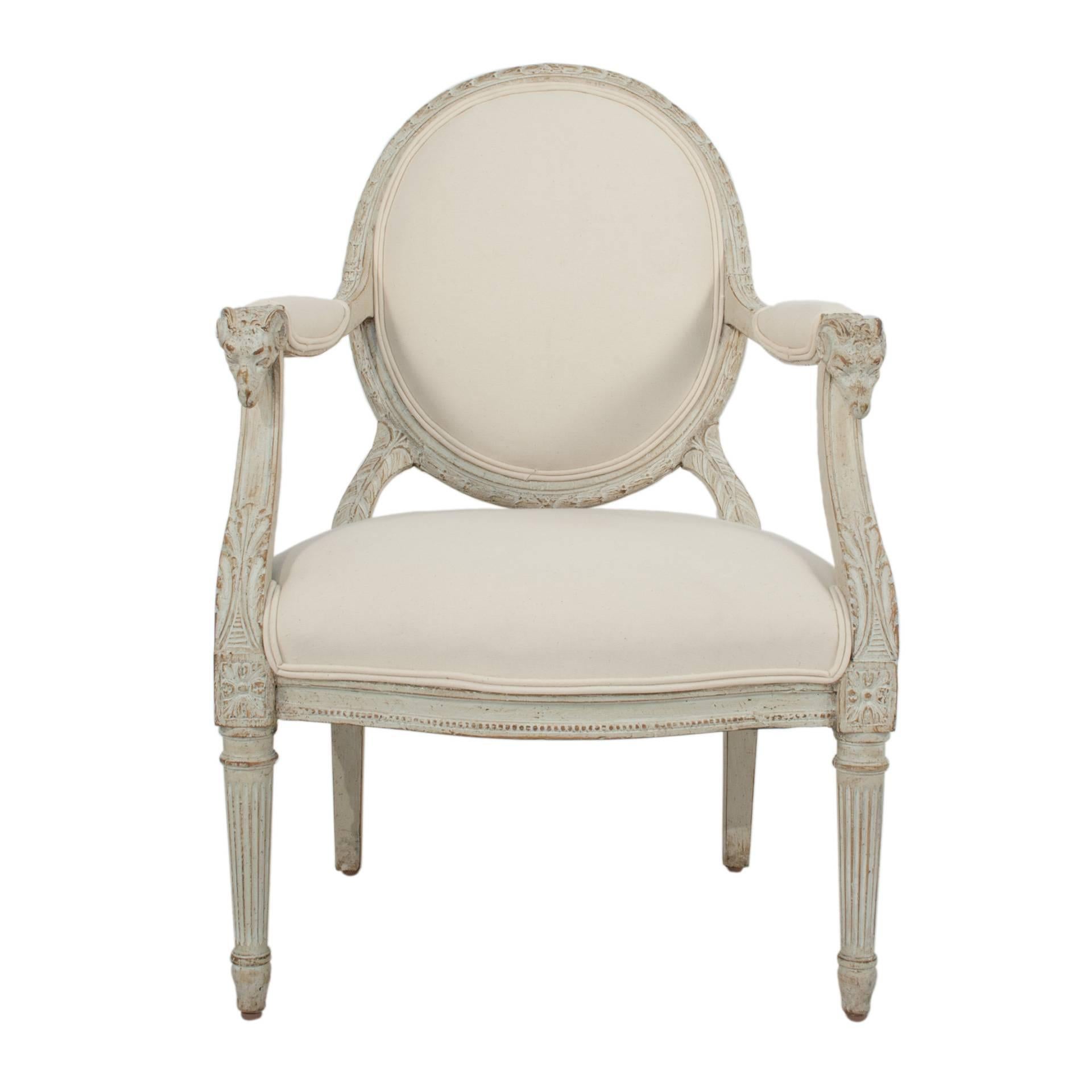 Louis XVI Armchair in the Art of Jacob For Sale