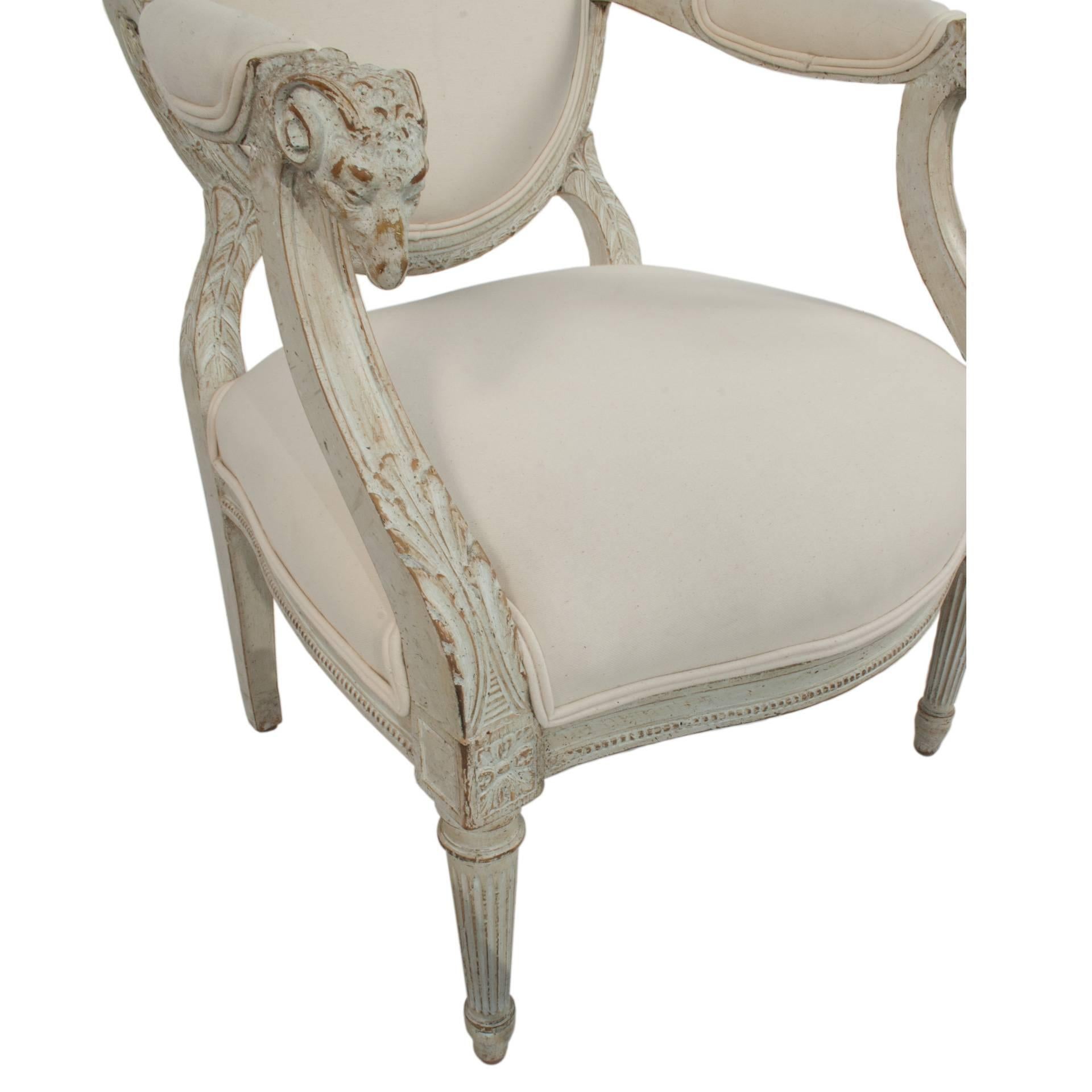 Louis XVI Armchair in the Art of Jacob In Excellent Condition For Sale In Los Angeles, CA