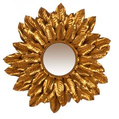 Sun Mirror in Brass