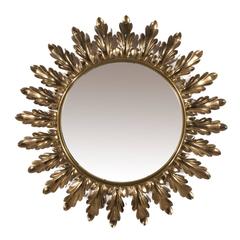 Sun Mirror in Brass