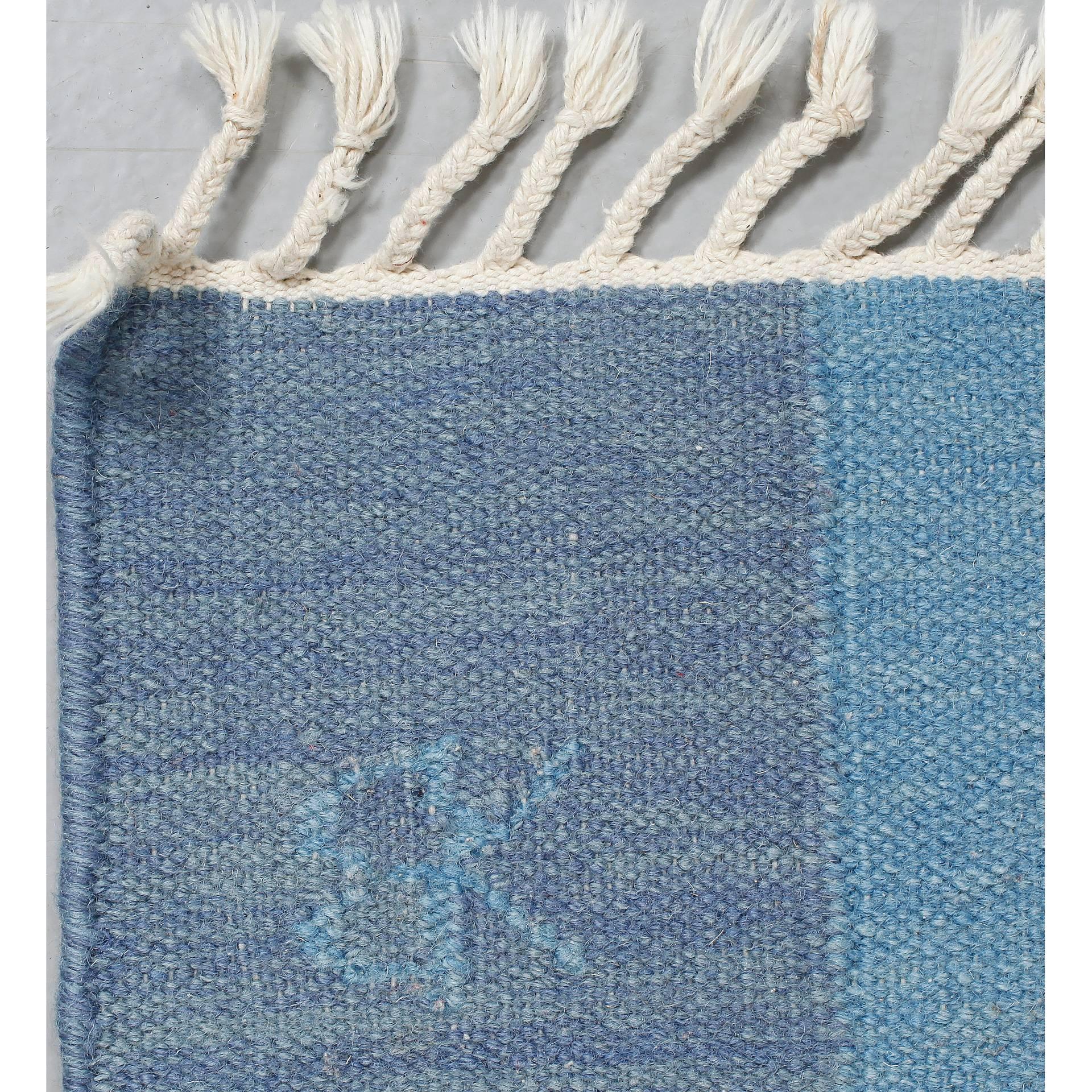 Mid-Century Modern Vintage Swedish Flat-Weave Rug