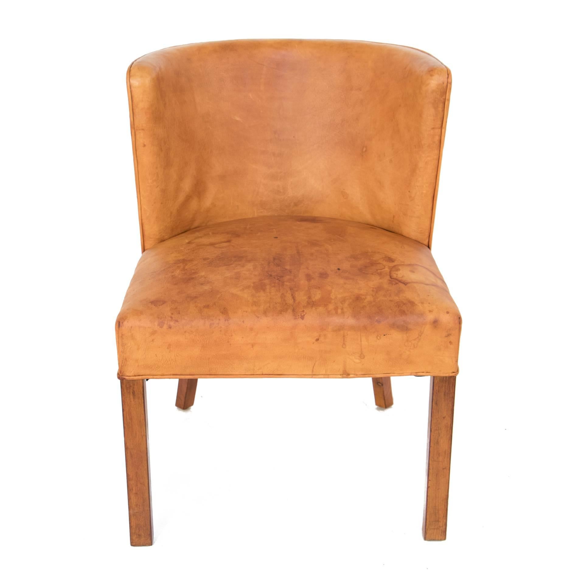 Danish Leather Chair by Fritz Hansen