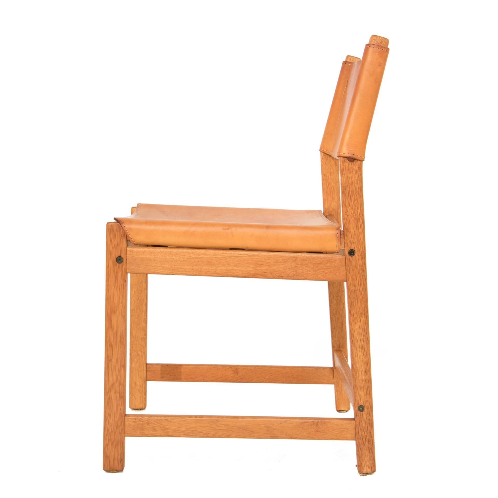 Set of Six Leather Dining Chairs by Kurt Ostervig In Excellent Condition In Los Angeles, CA