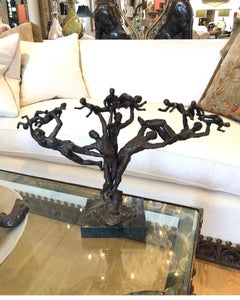 Figure Nathan Cabot Hale en nickel soudé:: signée