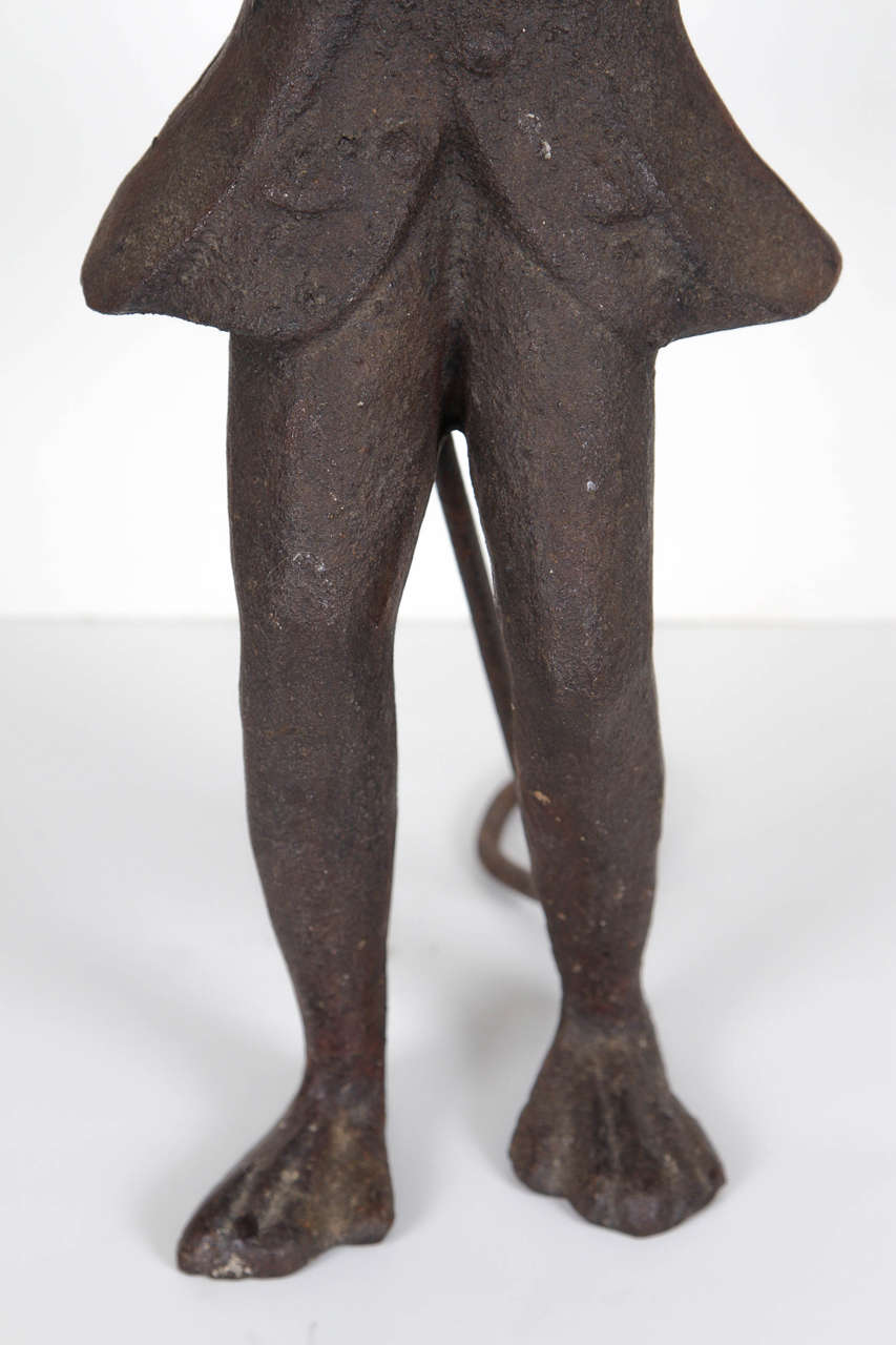 Iron Redcoat Monkey Candleholder, Late 18th or Early 19th Century 1