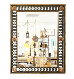 Vintage Neoclassical Style Mirror with Interlocking Rings by Friedman Brothers