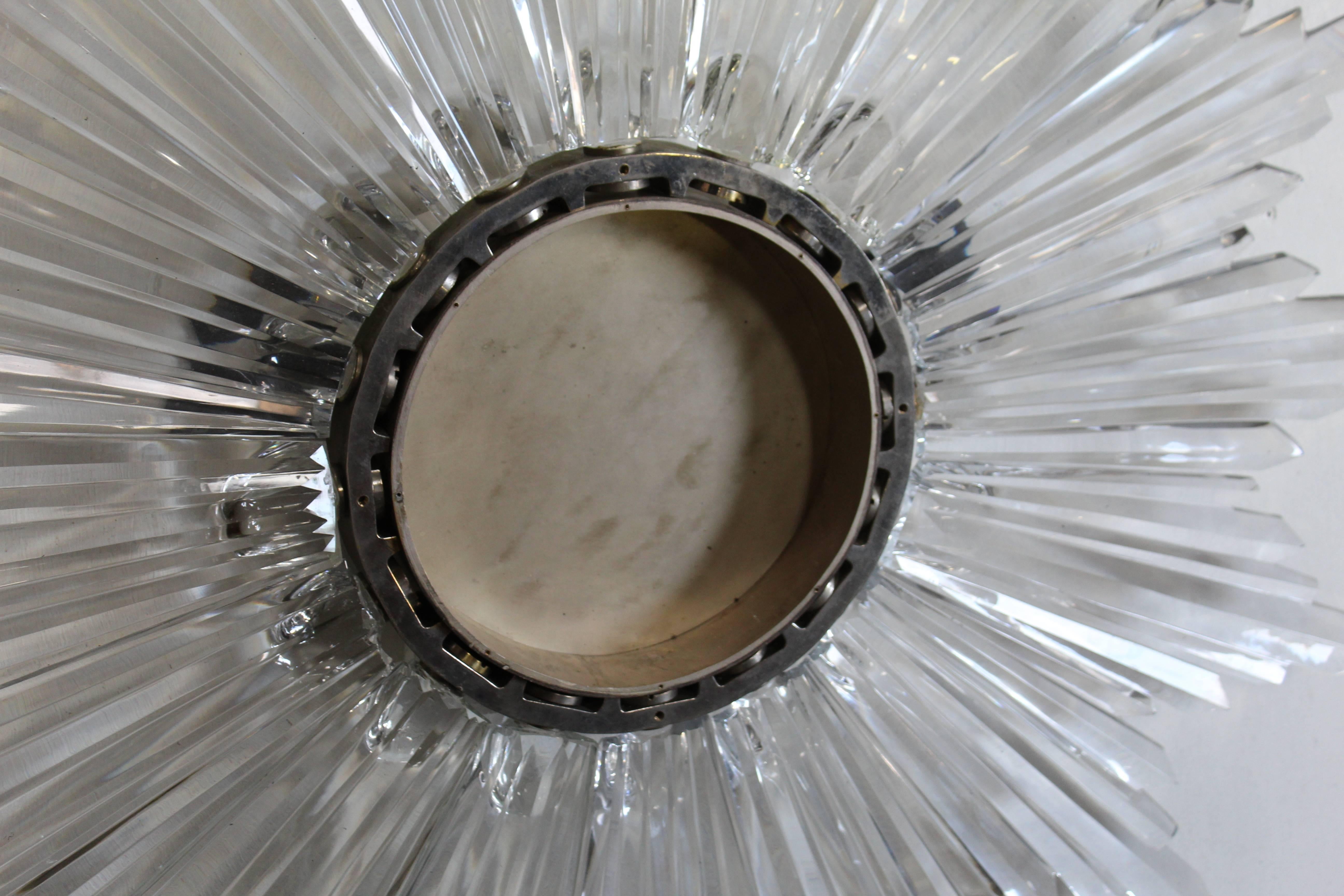 Reloj solar de cristal Baccarat original de 1948 Pulido en venta