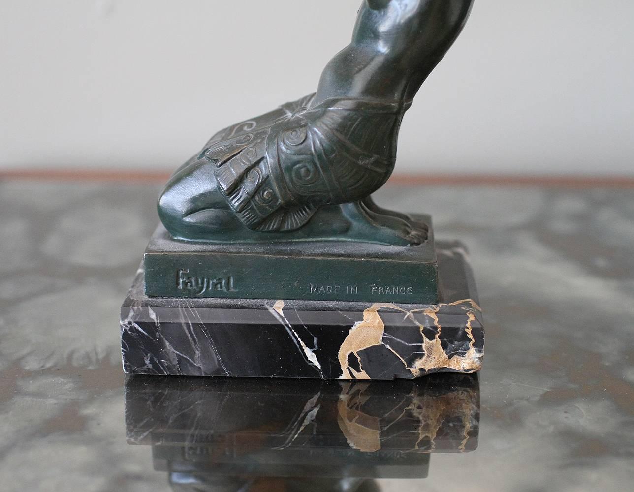 Pierre Le Faguays, Fayral, Bronze Art Deco Sculpture, 1930 In Good Condition In Encino, CA