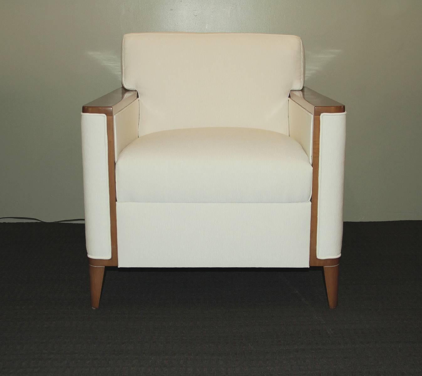 American Pair of Club Chairs from a Private Theater, circa 1950-1960
