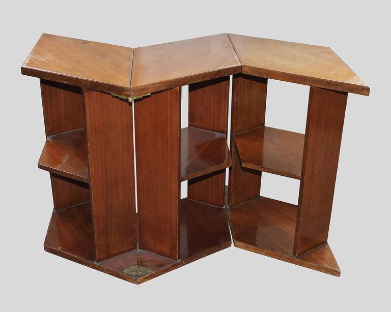Eugene Printz Walnut Folding Bookcase Table 1930 For Sale at 1stdibs