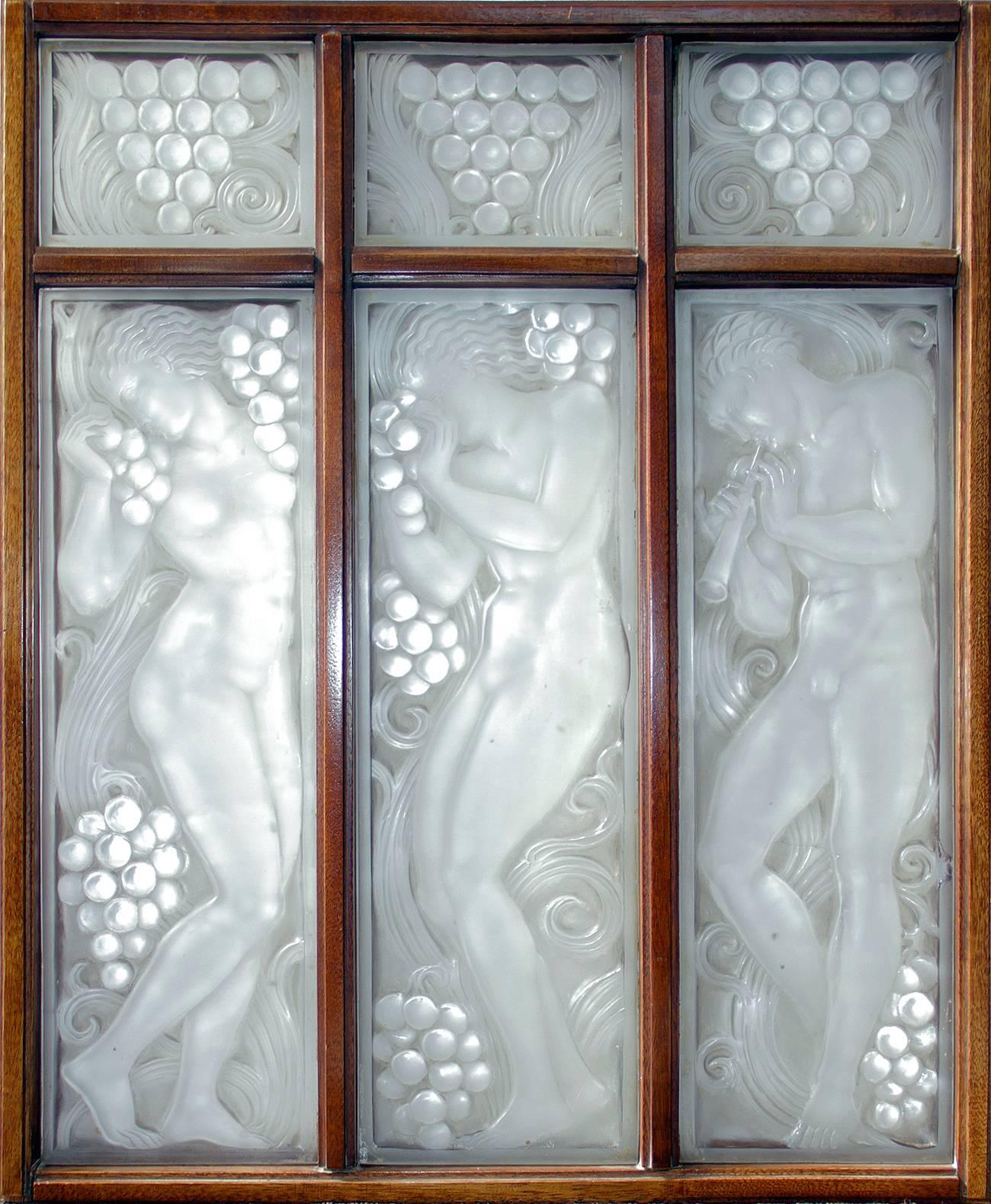 René Lalique (for le Côte d’Azur Pullman-Express) 1860-1945.
Train panels for the Cote D'Azur Pullman Express of the Compagnie Internationale De Wagons Lits, France 1928.

