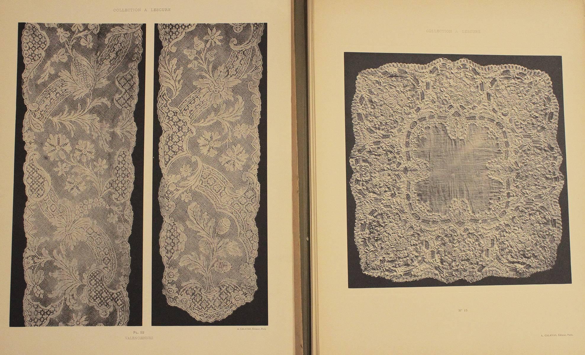 Paper Collection Lescure Extremely Rare Portfolios About Lace For Sale