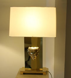 Philip Neri Pair of Gilt Bronze Table Lamps