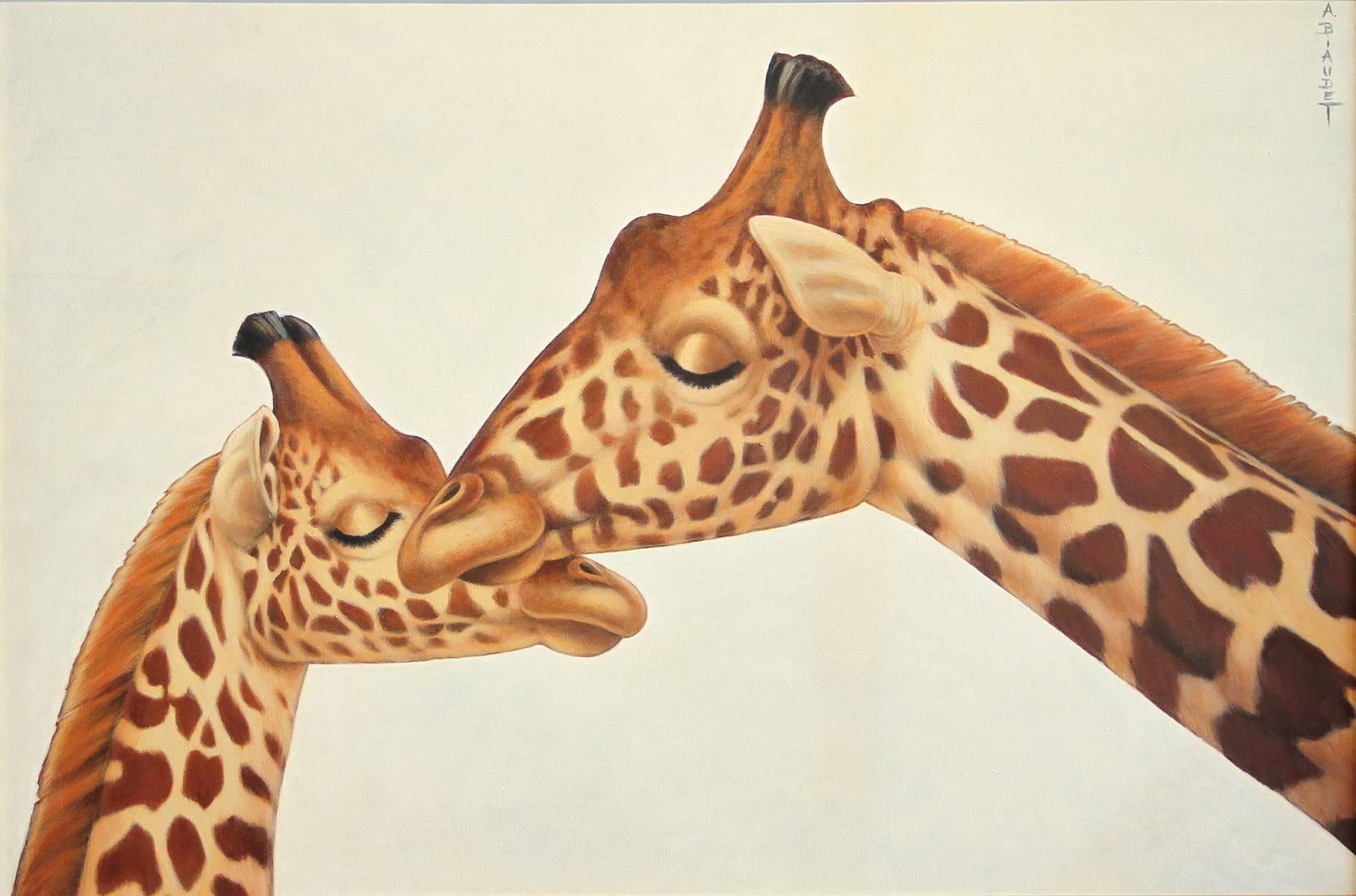 Annick Biaudet Disney Artist Girafes In Excellent Condition In Encino, CA