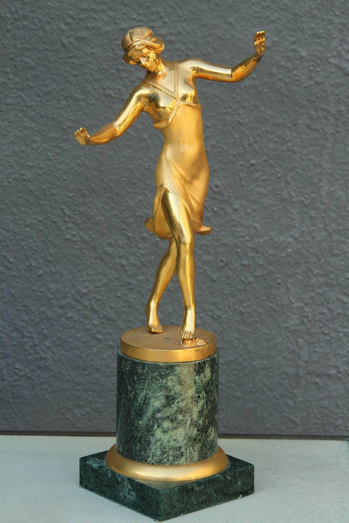 Mid-20th Century Gilt Bronze Sculpture, France 1930