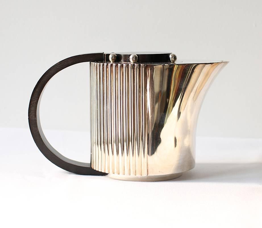 Puiforcat Elegant Silver-plate Art Deco Tea & Coffee Service 
